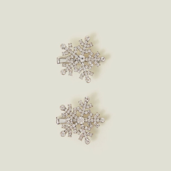 🌹 FREE w/purchase Snowflake crystal rhinestone hair clips - Picture 9 of 14